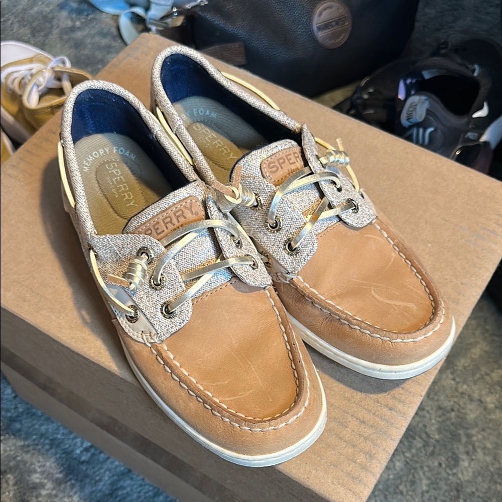 Sperry Tan Boat Shoes